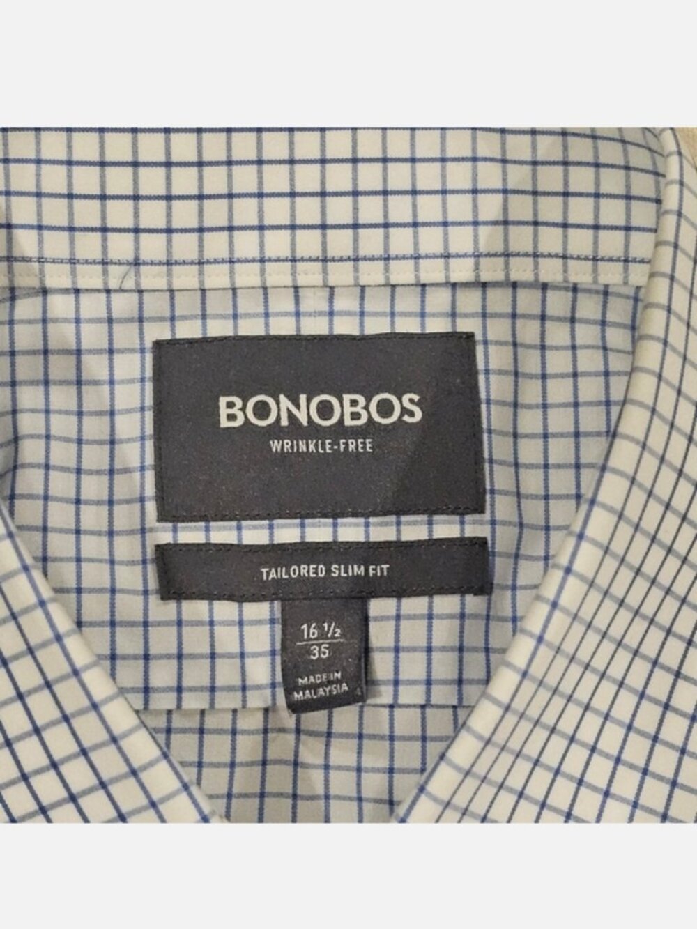 Bonobos Wrinkle Free Tailored Slim Fit Button Down 16.5/35 - Picture 4 of 5